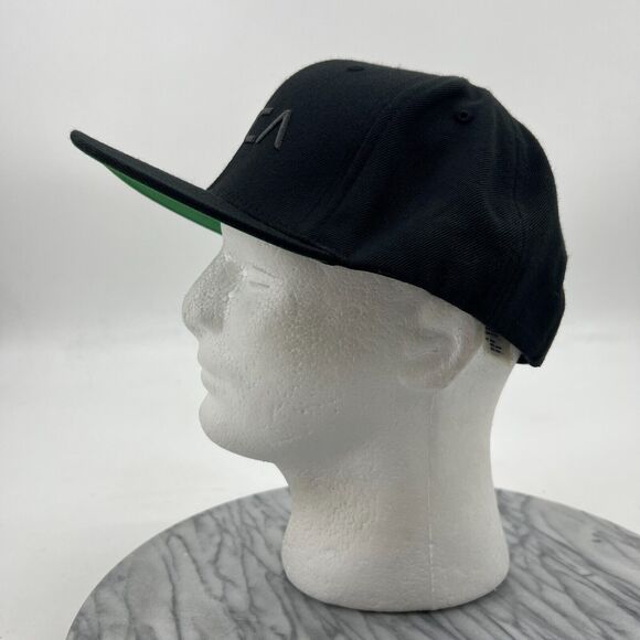 RVCA Hat Mens Snapback Black Adjustable VA Mid Fit Acrylic Wool Baseball Cap * - Picture 6 of 13